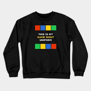 Game Night Uniform Pop Art Design For Game Lover Crewneck Sweatshirt